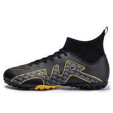 (CK15-D-Black, 38) Men's Soccer Shoes Children Football Boots TF/FG Outdoor Grass Proffesional Anti-Slip Soccer Shoes New Arrival 2022 Sneakers