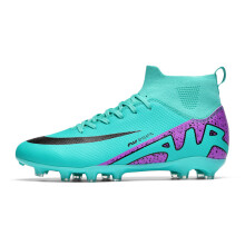 (WJS2309-C-Moon, 34) Men's Soccer Shoes Children Football Boots TF/FG Outdoor Grass Proffesional Anti-Slip Soccer Shoes New Arrival 2022 Sneakers