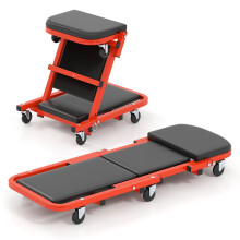 2-in-1 Werkstattrollstuhl, 6 Räder, 160 kg Tragkraft