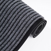 Commercial Entrance Mat Non Slip PVC Backing Heavy Duty Indoor Outdoor Runner Rug Gray 0.95M