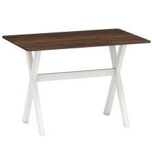 Esstisch mit X-Gestell, Walnuss-Finish, 110 x 71 cm