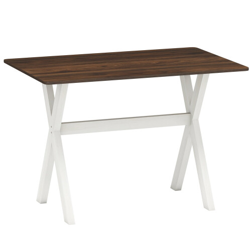 Esstisch mit X-Gestell, Walnuss-Finish, 110 x 71 cm
