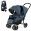 Cochecito gemelo plegable, respaldo ajustable, capacidad de 30 kg 1