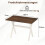 Esstisch mit X-Gestell, Walnuss-Finish, 110 x 71 cm 2