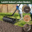 Lawn Aerator Roller with Handle & Spikes, 44 x 128 cm, Black 3