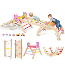 Juego de escalada Montessori de madera 8 en 1 para niños
