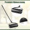 Lawn Aerator Roller with Handle & Spikes, 44 x 128 cm, Black 2