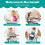 Foldable Baby High Chair with Recline & Adjustable Height 5