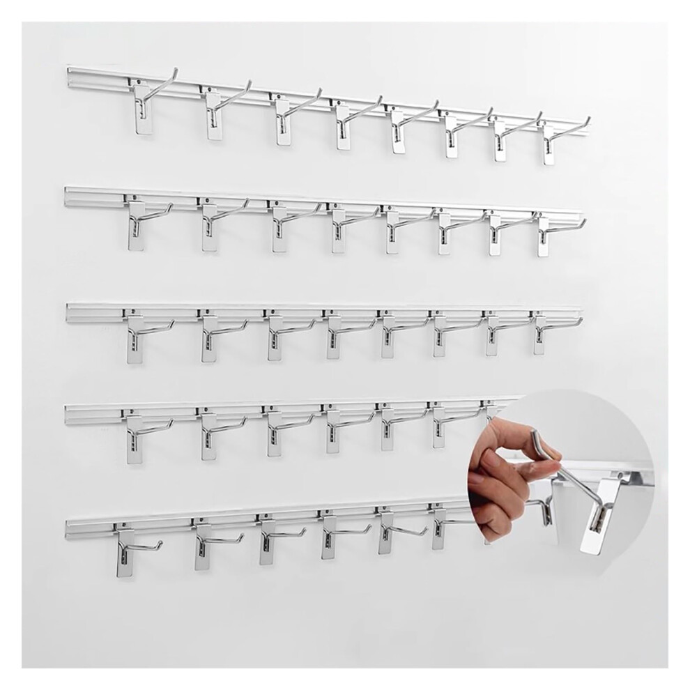 Aluminum Slatwall Panels Garage Wall Organizer With 40 Hooks, Spacesaving Storage 35.43In Silver 9070919263156