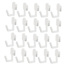 20pcs Pegboard Hooks JShaped Plastic for Garage Kitchen Bedroom Quick Access SpaceSaving Storage