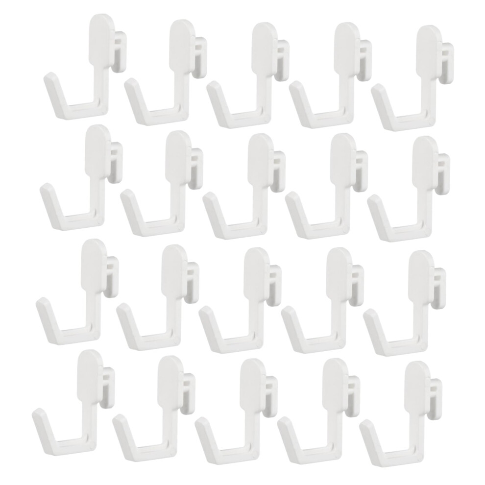 20Pcs Pegboard Hooks Jshaped Plastic For Garage Kitchen Bedroom Quick Access Spacesaving Storage 9113335942721