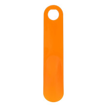 Shoe Horn with Long Handle Rubber Grip Smooth Edge Durable ABS Metal for Elderly Travel Orange