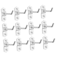 12pcs Metal Pegboard Hooks for Tools, Garage Organization, Easy Install, Durable Space Saving Design
