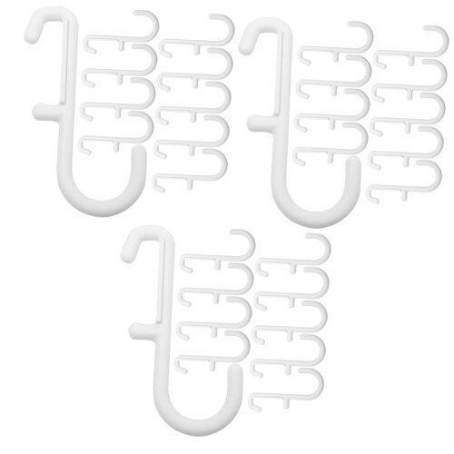 Pegboard Hooks Set, Durable Plastic JShape for Garage Tool Organization, 30pcs