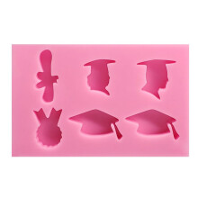 Silicone Fondant Molds Cookie Cutter Set Cartoon Design Baking and Graduation Cake Decorating