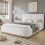 Upholstered bed, 4ft6 double bed 135×190cm, Sturdy bed slats 7