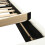 Upholstered bed, 4ft6 double bed 135×190cm, Sturdy bed slats 15