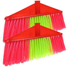 Broom Replacement Head 2pcs Flexible Bristles for Indoor Outdoor Cleaning and Pet Hair Removal