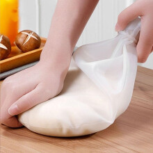 Silicone Dough Kneading Bag, Reusable FoodGrade NonSlip Mixing Bag for Bread Pizza Pastry, Large Grey