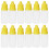 50Pack 10ml Yellow PE Eye Drop Bottles Squeezable 2x6cm 2