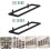 2Pcs Wall Mounted Wine Rack Rustic Iron Space Saving Bottle Holder for Home Bar Decor 3