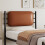 Metal bed, 3FT single bed 90x190cm, With a PU-upholstered headboard 2