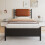 Metal bed, 3FT single bed 90x190cm, With a PU-upholstered headboard 8