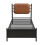 Metal bed, 3FT single bed 90x190cm, With a PU-upholstered headboard 11