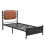 Metal bed, 3FT single bed 90x190cm, With a PU-upholstered headboard 13