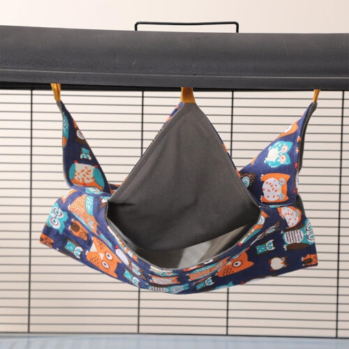 Hamster Hammock DoubleLayer Warm Soft Hanging Bed for Ferrets Squirrels and Small Pets 2