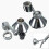 3 Pcs Adjustable Wall Mount Shower Head Holder, Rotatable Chrome Bracket for Bathroom Upgrade 3