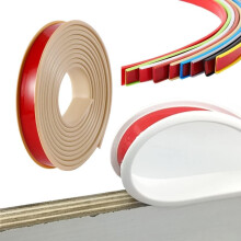 Khaki 40mm Furniture Edge Protector, Flexible UShaped Self Adhesive TPE Trim for Cabinets and Tables