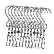 12Pcs Rotating Hanging Hooks 360 Swivel Weather Resistant for Planters Wind Chimes Lanterns