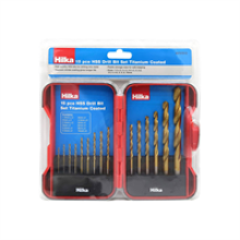 Hilka Tools HSS Drill Bit Set Titanium Coated 15 Pieces