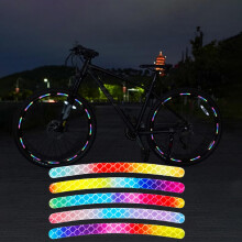 40 Pcs Reflective Wheel Rim Stripes for Motorcycle and Car, Waterproof Night Safety Rainbow Tape