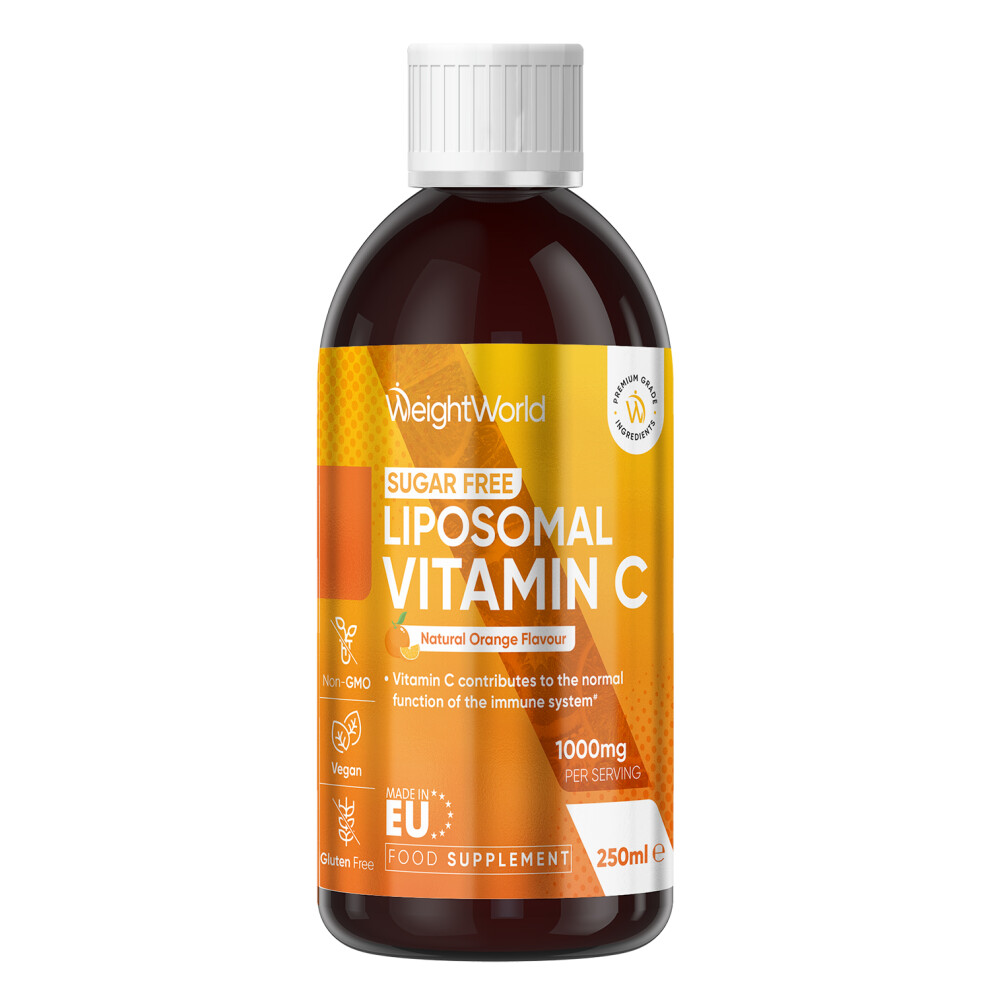 Weightworld Orange Liposomal Vitamin C 250Ml | 1000Mg | Vegan, Sugar & Gluten-Free