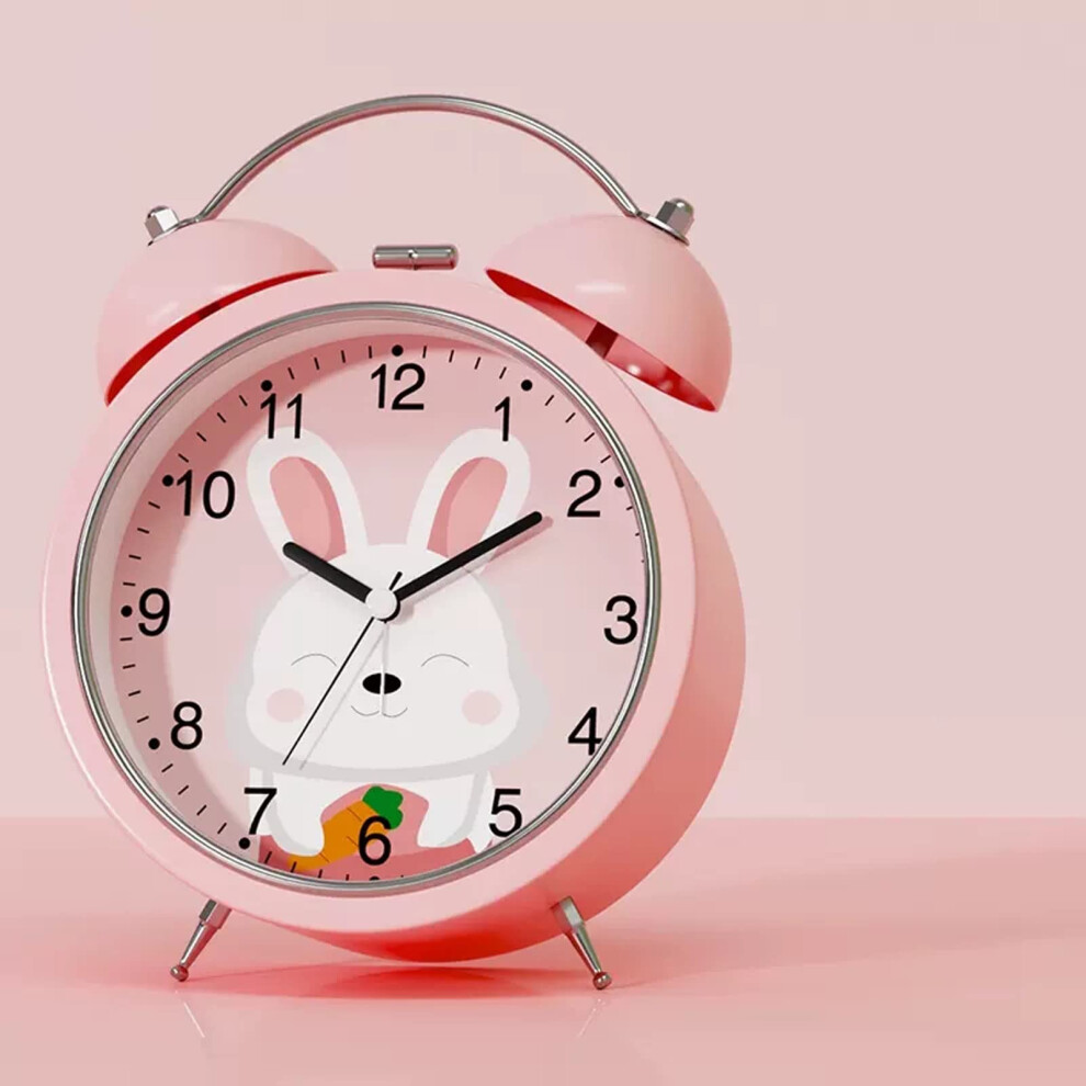 Alarm Clock with Silent Sweep Movement, Easy to Read NonTicking Analog Desk Clock for Bedroom