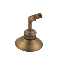Handheld Shower Head Holder Wall Mounted Adjustable Round Bracket Antique Brass Gold 62x62x105mm Ref: 2070