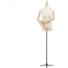 Adjustable Female Mannequin Torso with Stable Iron Base and PinFriendly Cloth Cover for Sewing and Display
