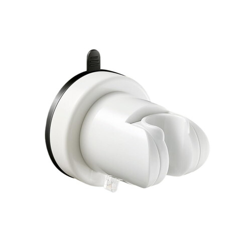 Adjustable Shower Head Holder with Suction Cup Mount for Bathroom Wall, White Bracket Ref: 5920