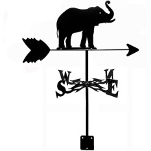 Metal Weather Vane with RustResistant Coating for Outdoor Garden and Rustic Roof Wind Direction Indicator