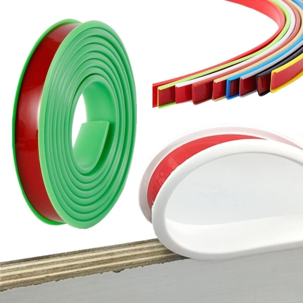 Edge Trim Protector 1M 9Mm Flexible Tpe Selfadhesive Furniture Edge Guard For Tables And Cabinets Green