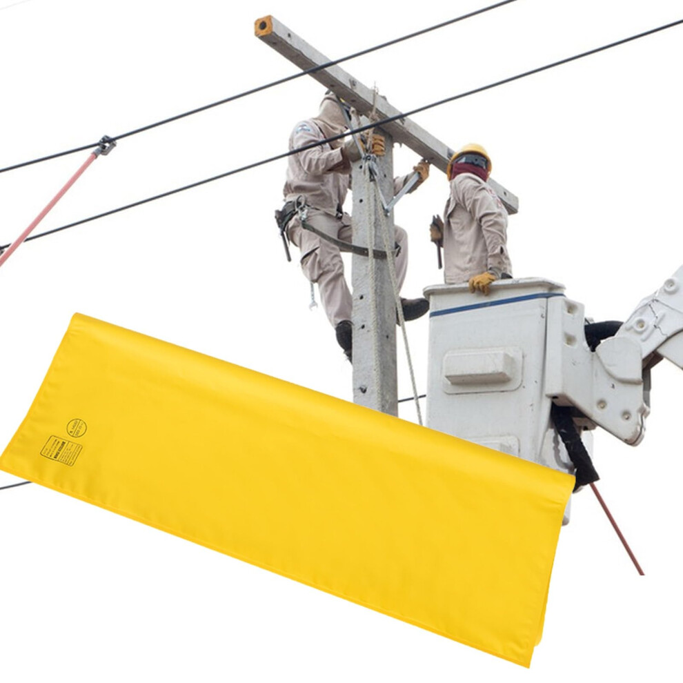 Voltage Insulating Safety Blanket 0.4Kv Bright Yellow Electrical Work Mat 100X100cm Durable 9164114511539