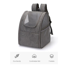 Foldable Breathable Cat & Small Dog Backpack Carrier with Pockets, Adjustable Fit