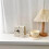 Small Table Clock Silent NonTicking Scandinavian Decor Compact Analog for Bedroom Office White 2