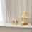 Small Table Clock Silent NonTicking Scandinavian Decor Compact Analog for Bedroom Office White 3