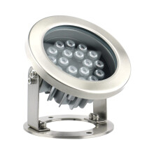 Underwater Pond Light IP68 Waterproof 360 Adjustable Stainless Steel LED Fountain Spotlight 36W Red DC24V