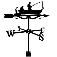 Metal Weather Vane with Roof Mount, RustProof UVResistant Wind Direction Indicator for Garden Decor