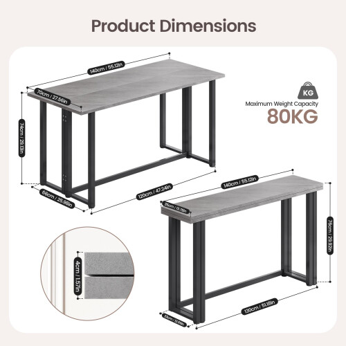 Joolihome Folding Dining Table, Expand Table for Dining Room 2
