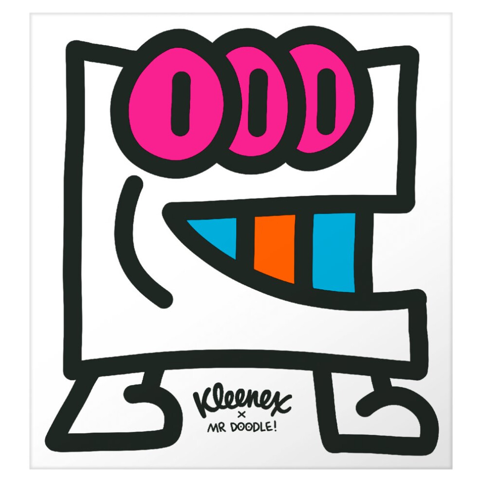 Kleenex Tissues Mr Doodle Limited Edition Cube - 48 Tissues per box (Pack of 12)